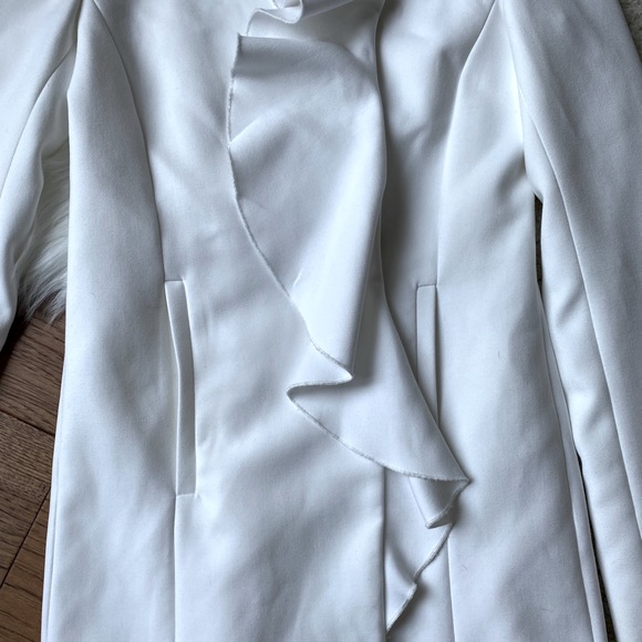 Zara white blazer with frill detail - Picture 2 of 3